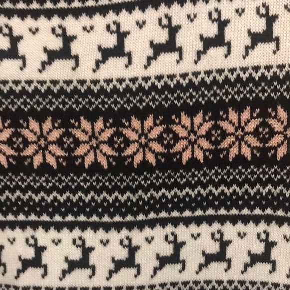 Girls Black and Pink Fair Isle Sweater Leggings - Picture 3 of 6